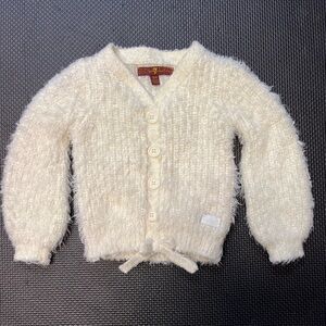 Cozy Cream fuzzy cardigan size 12 months
